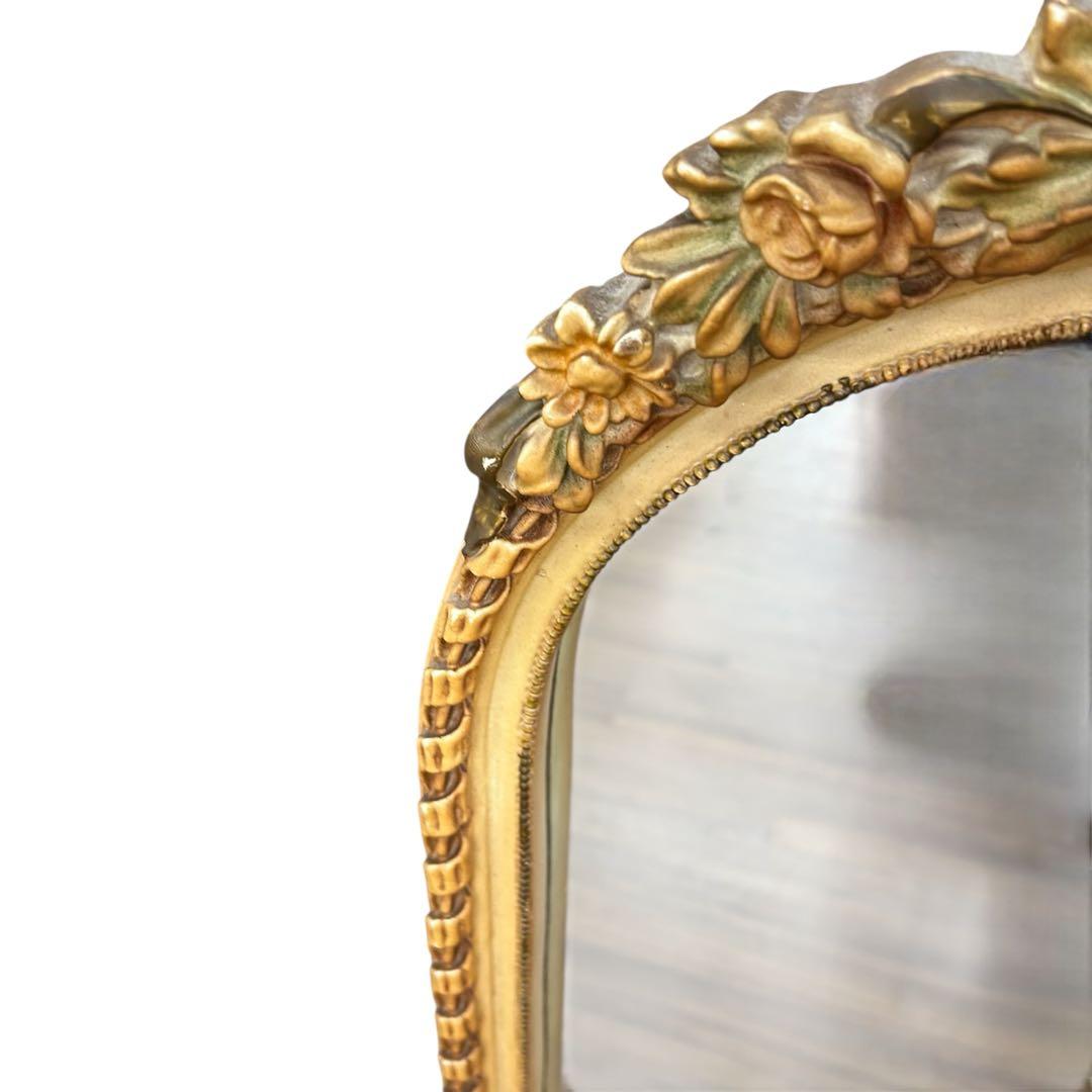 アンティーク調 スタンドミラー 姿見 全身鏡 インテリア 美品　西洋　鏡　ミラー