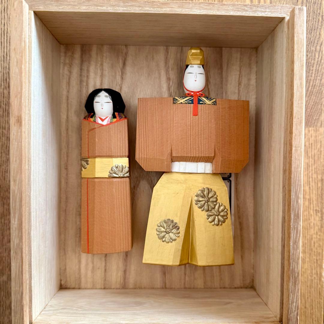 ひ*さ様 【希少】京一刀彫 立雛 井尻春堂・茂子作 有職木彫彩色 祇園 京ほり屋