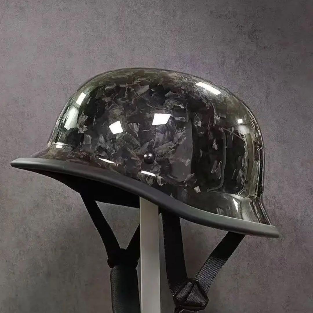 【フォージドカーボン】 ナチヘル 半ヘル 【新品】 スタント ヘルメット