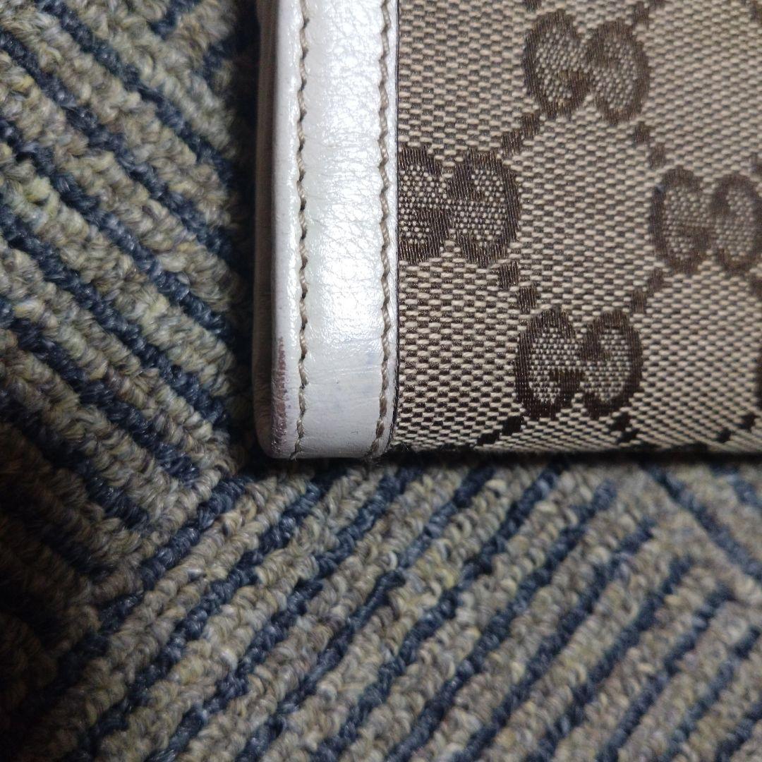 GUCCI グッチ 長財布 GGキャンバス Gロゴ金具 ホワイト ベージュ