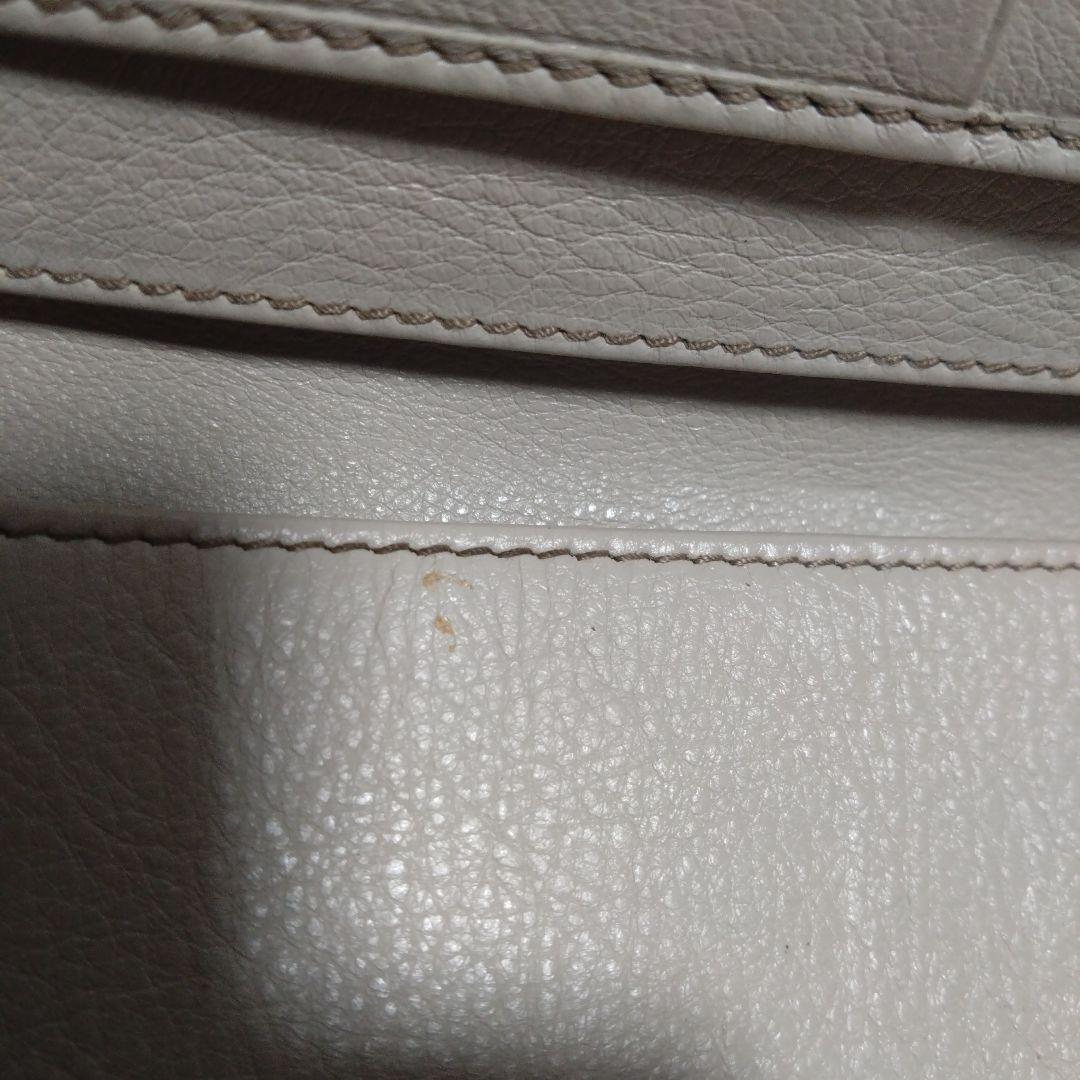 GUCCI グッチ 長財布 GGキャンバス Gロゴ金具 ホワイト ベージュ