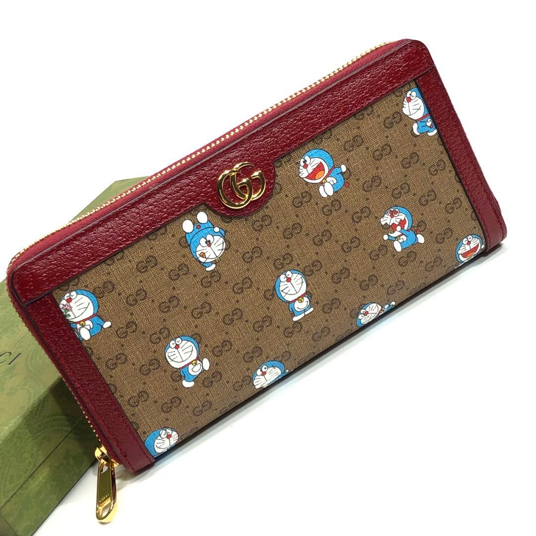 未使用✨箱付 グッチ ドラえもん コラボ GGスプリーム マーモント 長財布