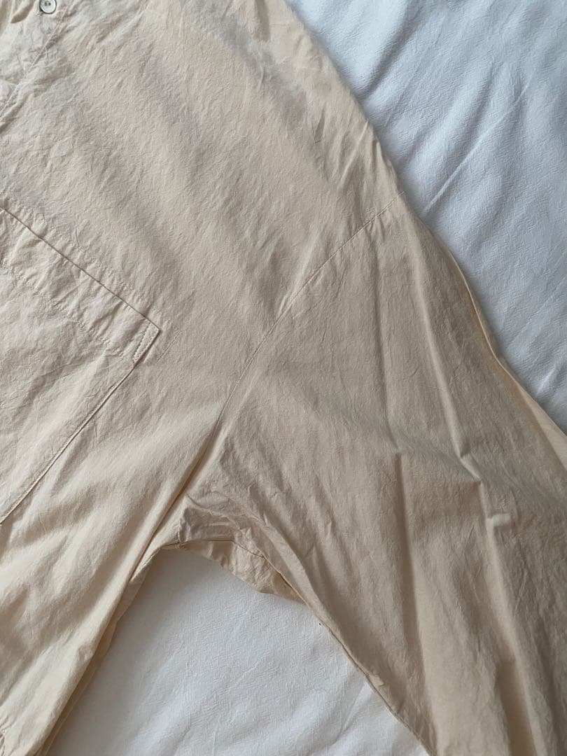 美品nestRobeネストローブ コットンラミー切り替えシャツワンピース