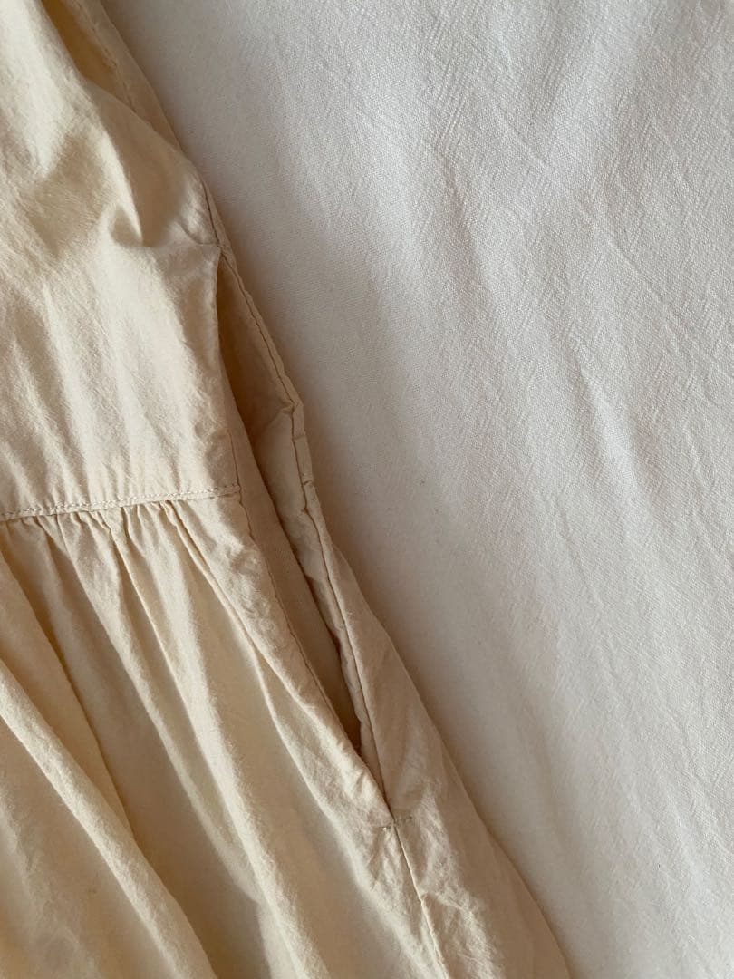 美品nestRobeネストローブ コットンラミー切り替えシャツワンピース