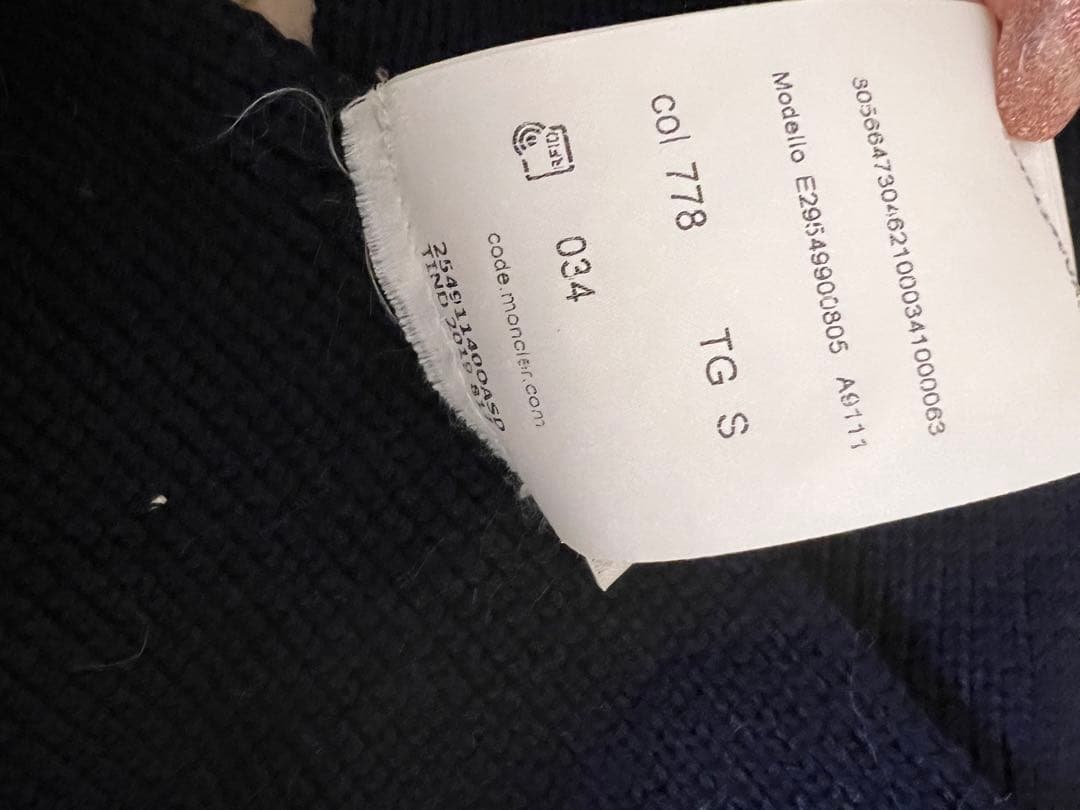 ※jijibe　MONCLER ネイビー ファー付きマフラー