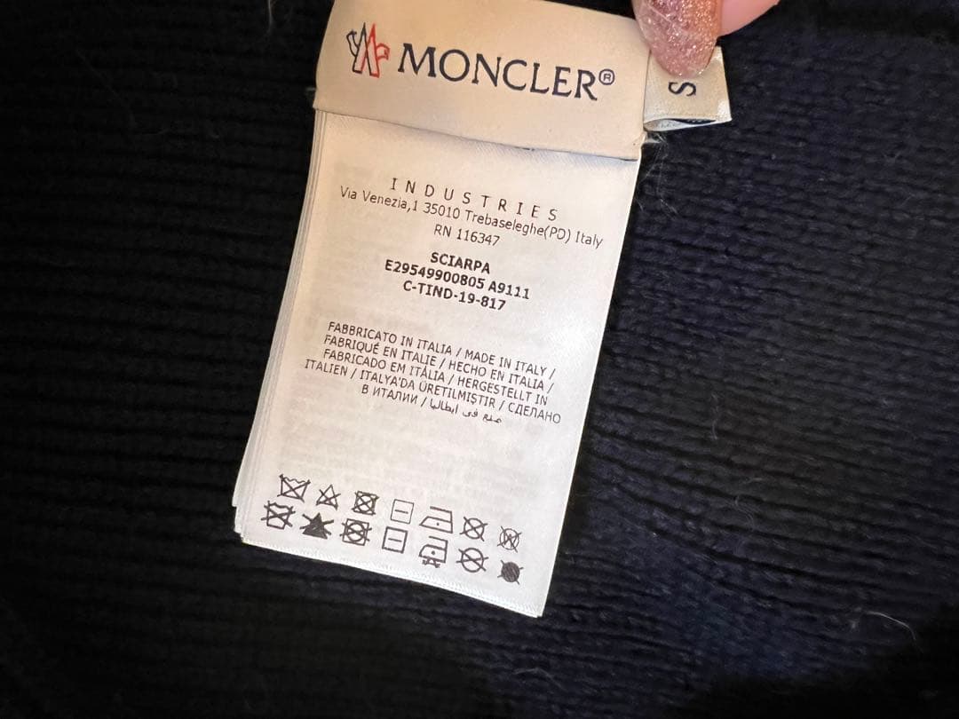 ※jijibe　MONCLER ネイビー ファー付きマフラー