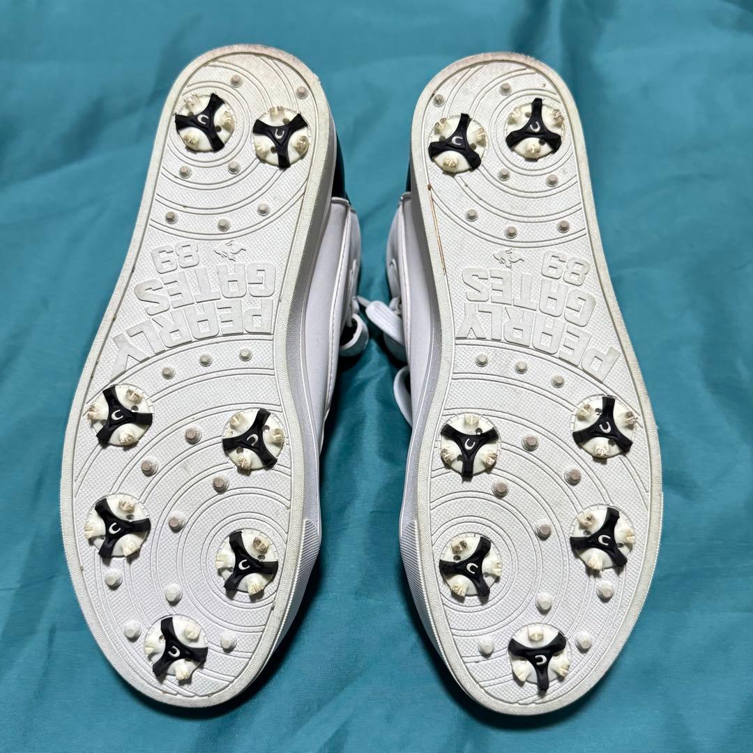 美品PEARLY GATES ゴルフシューズ 23.5cm サイドジップホワイト