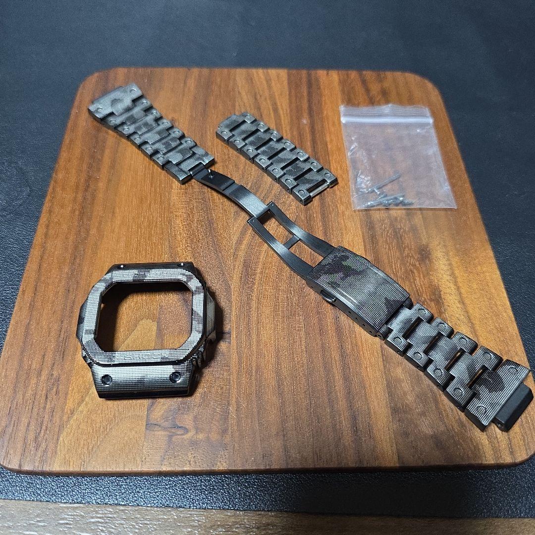 GMWB5000カスタム用 カモフラ 迷彩 ステンレス製 ベゼルベルト