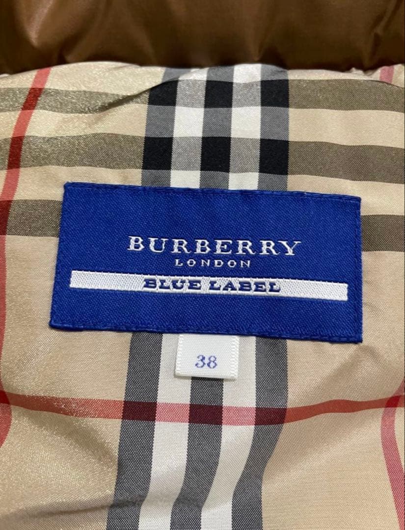 値下げ！美品Burberryブルーレーベル ダウンベスト　キャメル　38