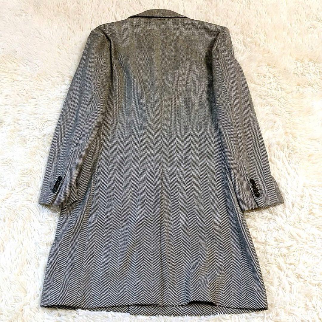 【伊生地・カシミヤ・ヘリンボーン】TOMORROWLAND　チェスターコート　S