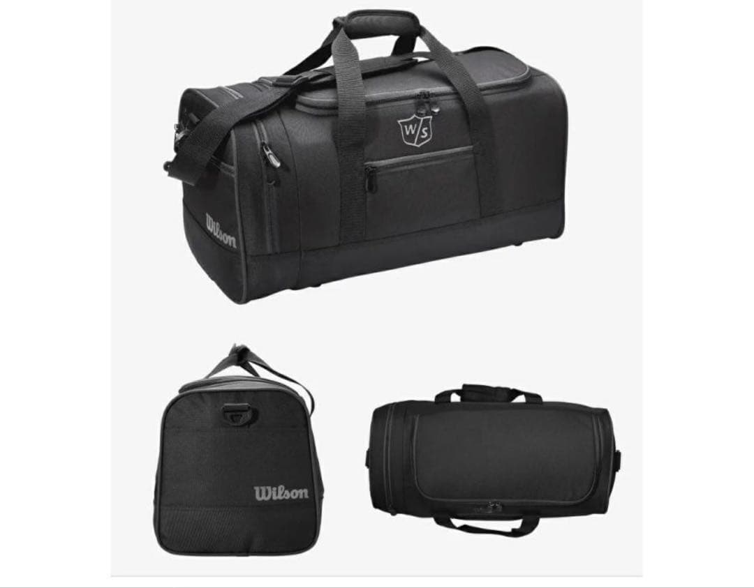 Wilson ブラック ダッフルバッグ