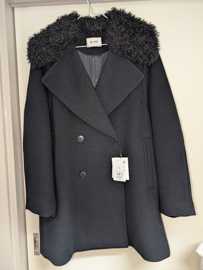 ROPE ファー付きミドルコート 36