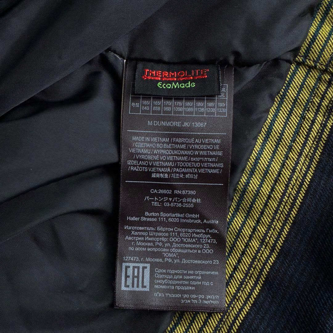 美品/BURTON 2WAY THERMOLITE DUNMORE JACKET