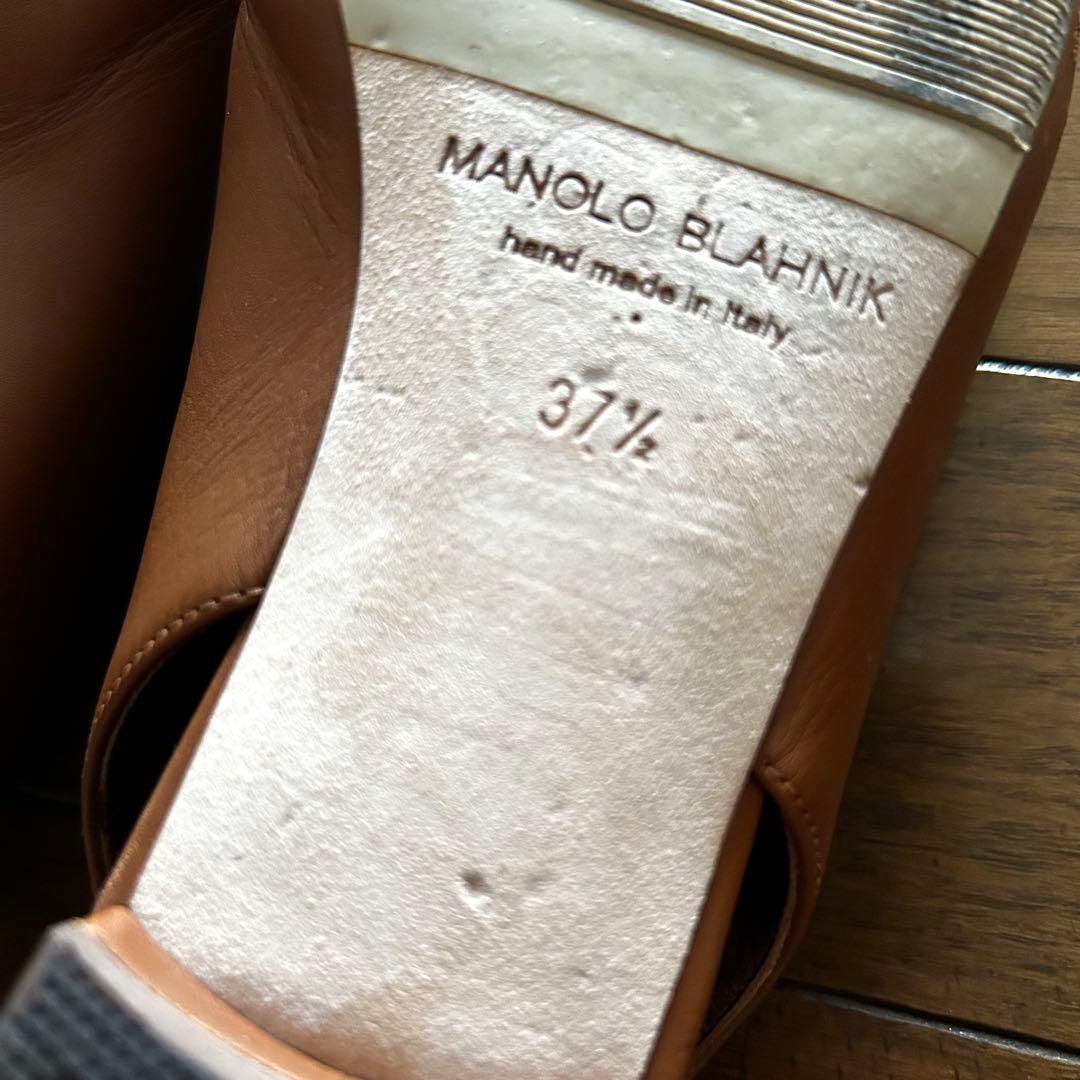 雑誌掲載♡MANOLO BLAHNIK マノロブラニク スリングバック　フラット