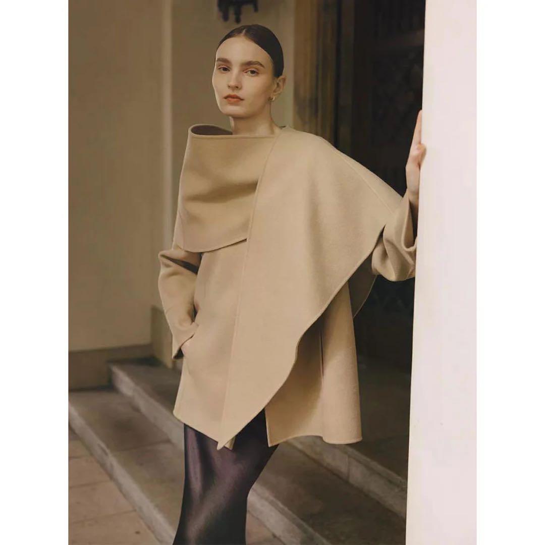 リバーウールミドルマフラーコート