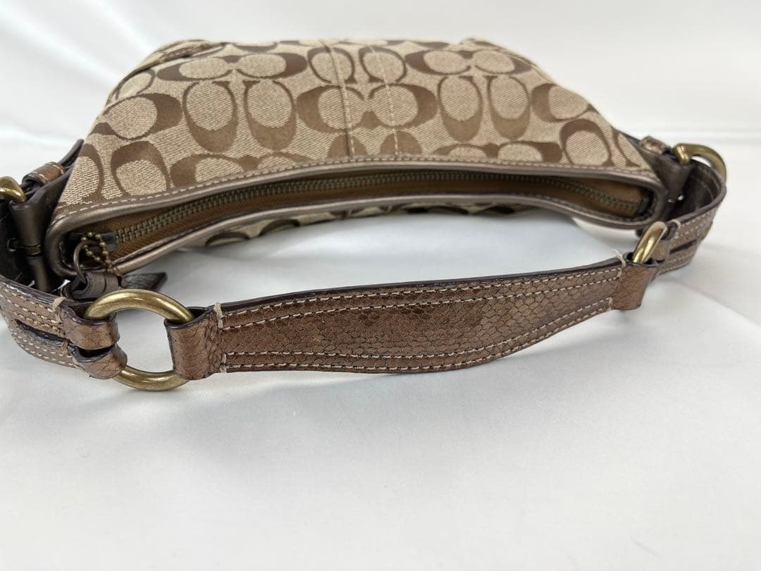 COACH ワンショルダー シグネチャー キャンバス パイソンショルダー