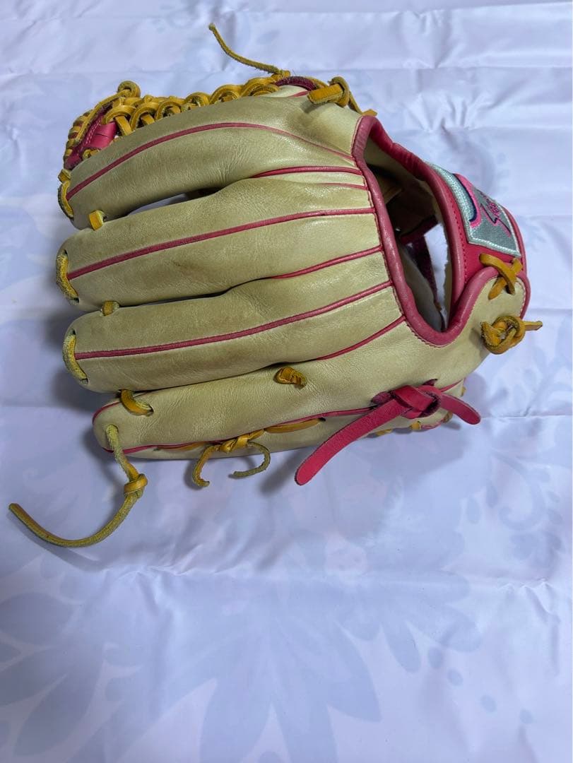 スラッガー　内野用　軟式グローブ キャメル/ピンク オーダー