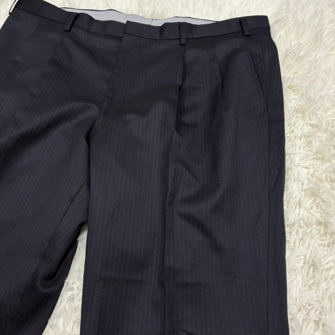 極美品 REGAL セットアップ テーラードジャケット ウール ストライプ 紺