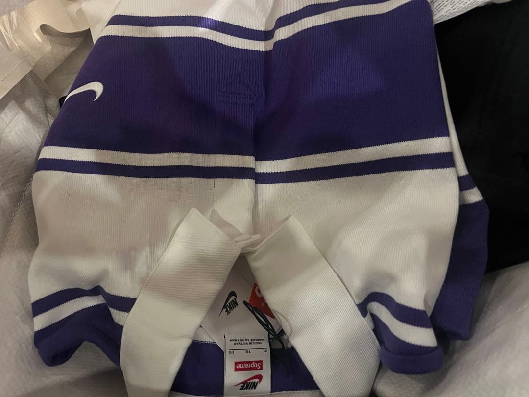 ウェア Supreme x Nike Stripe Rugby \"Purple\" XL