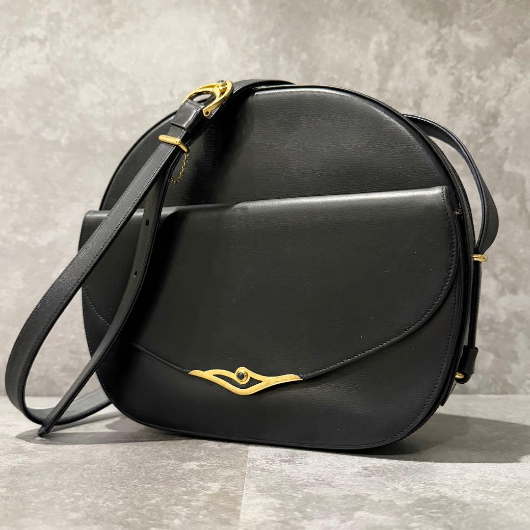 ⭐️カルティエ⭐️サファイアライン ショルダーバッグ ブラック レザー