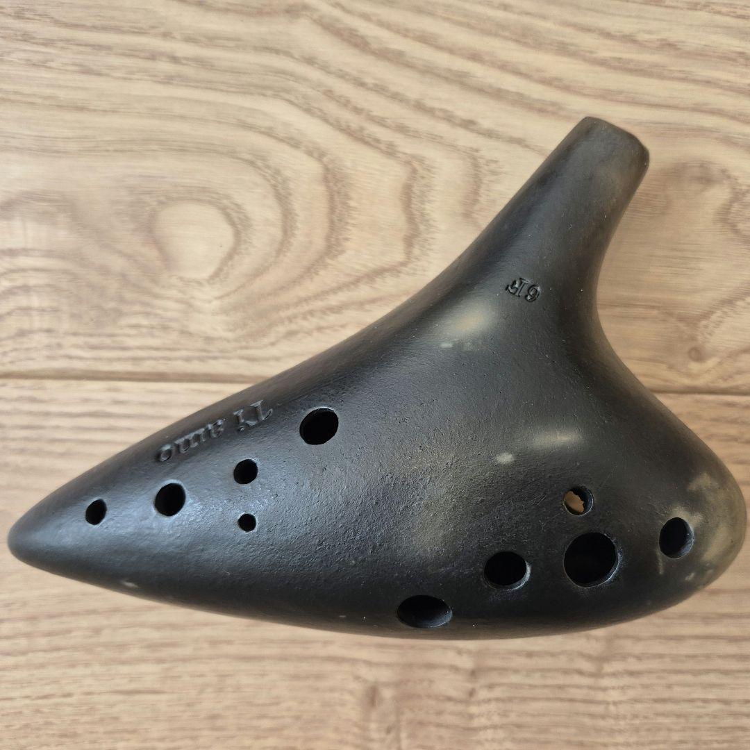 オカリナティアーモ黒陶 合奏モデル アルトF 6F　箱＋ケース付き