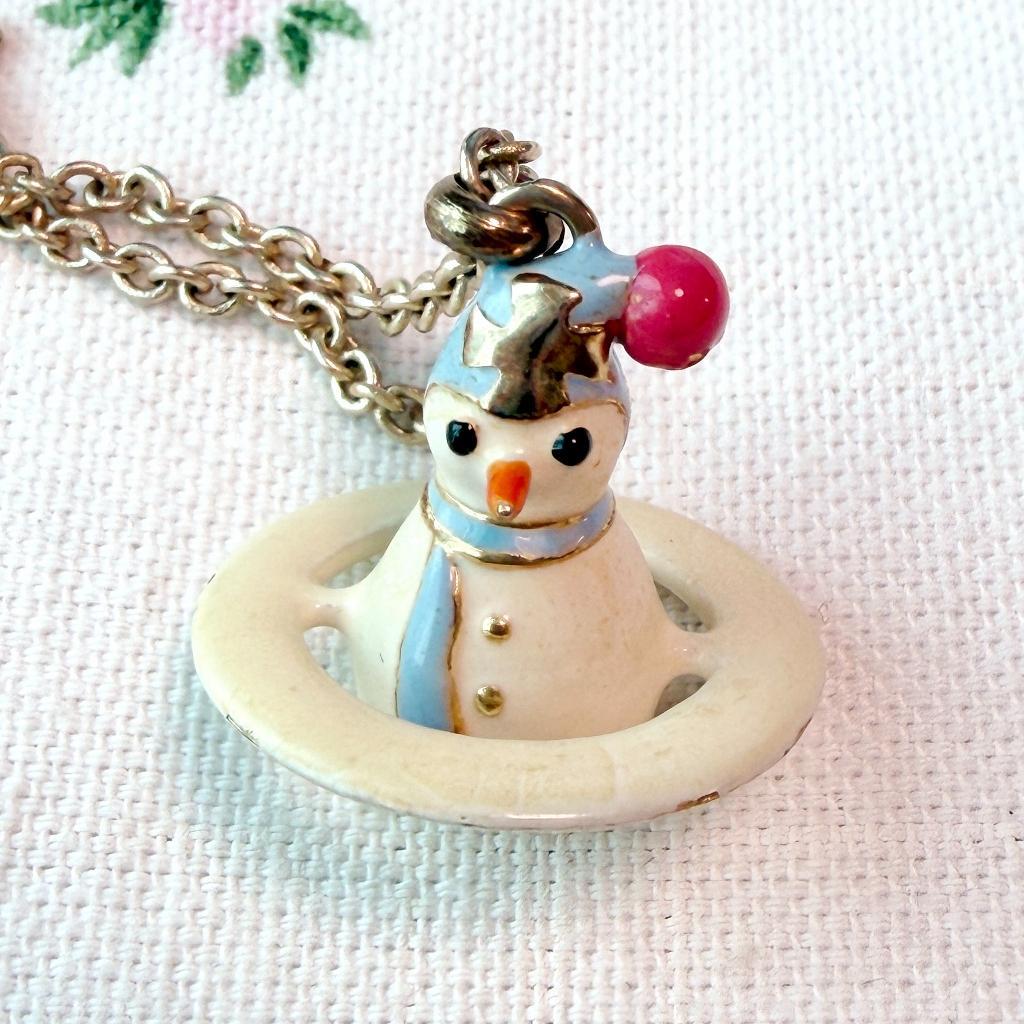 ヴィヴィアンウエストウッド スノーマン オーブ ネックレス 雪だるま