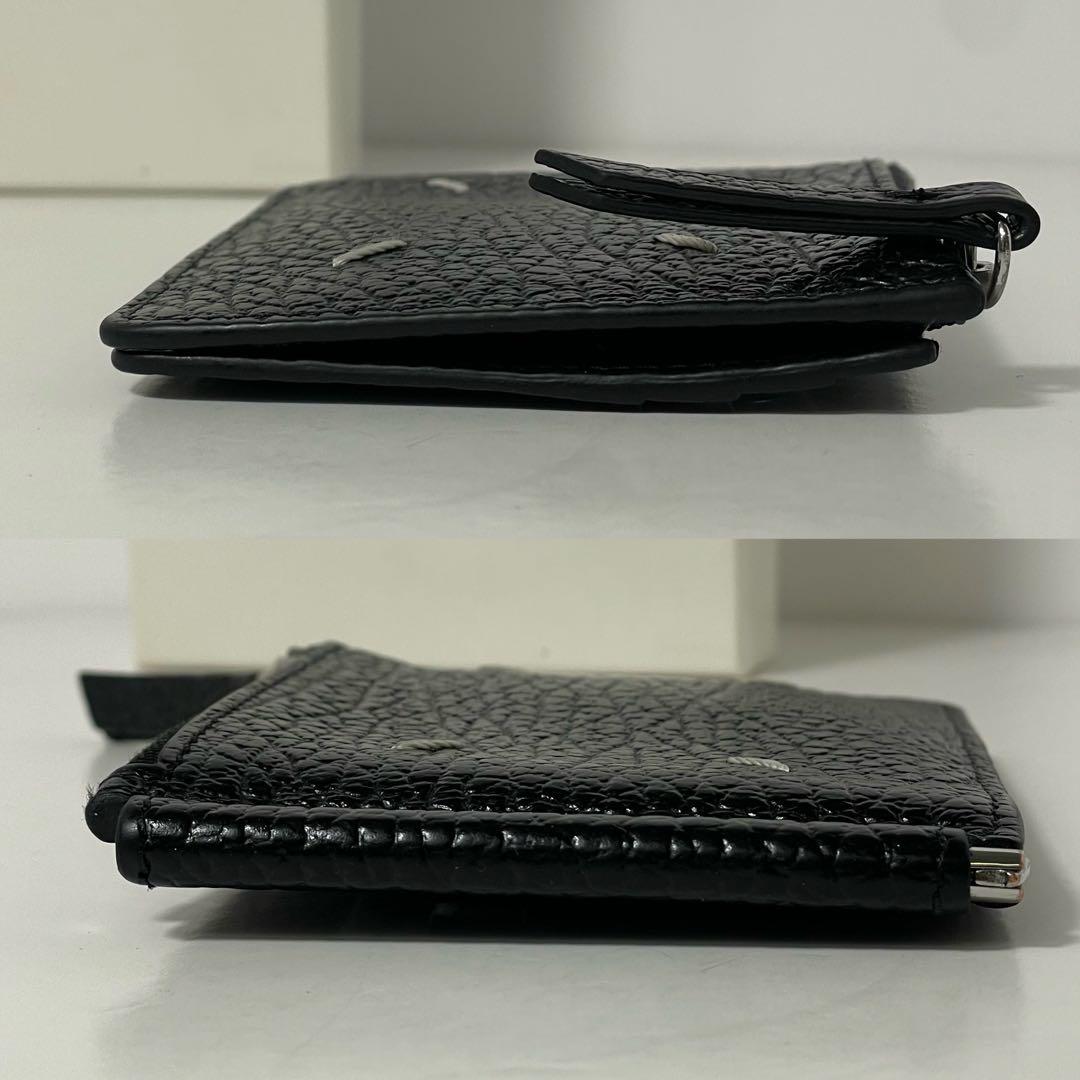 ✨極美✨ メゾンマルジェラ マネークリップ レザー ４ステッチ 黒 国内正規品✨