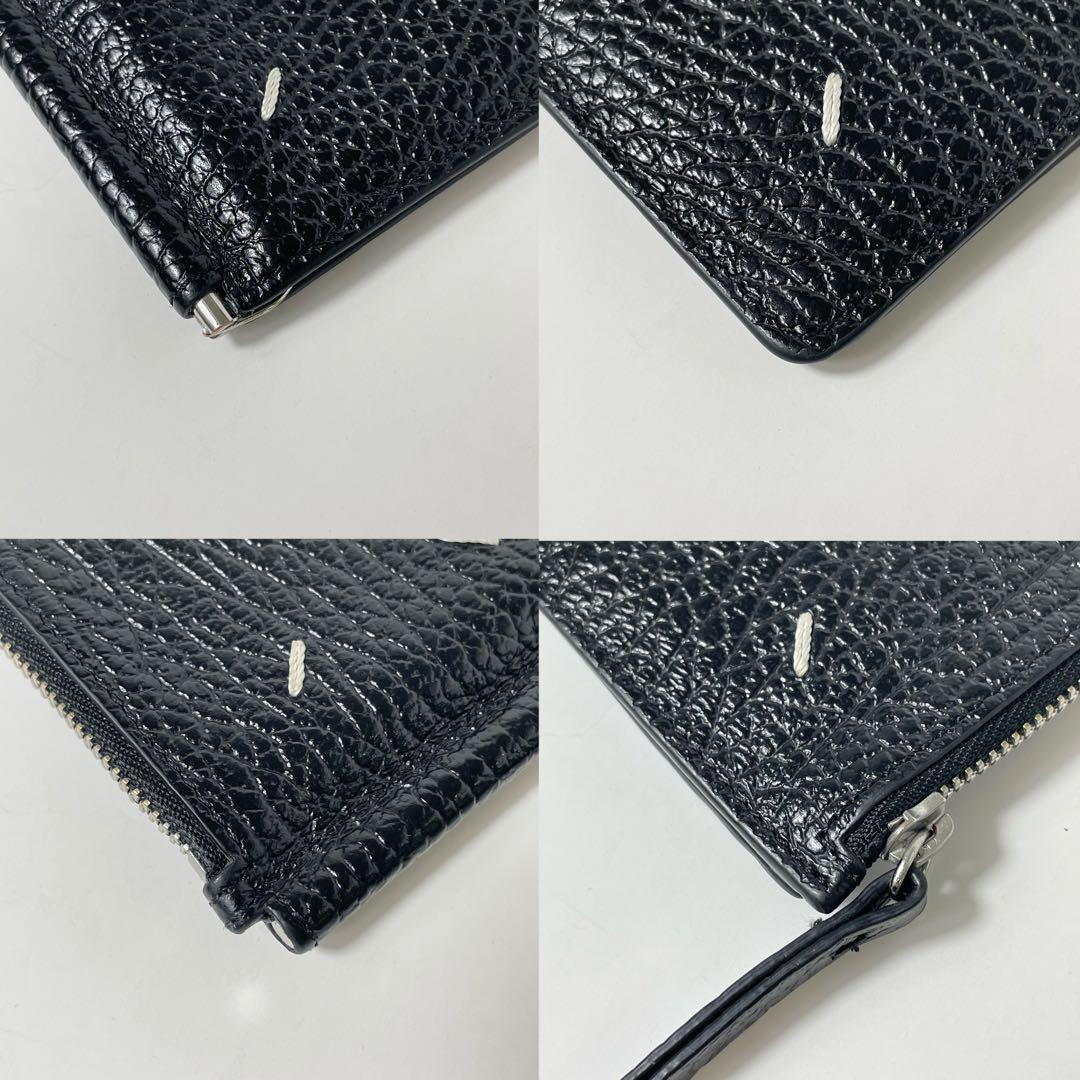 ✨極美✨ メゾンマルジェラ マネークリップ レザー ４ステッチ 黒 国内正規品✨