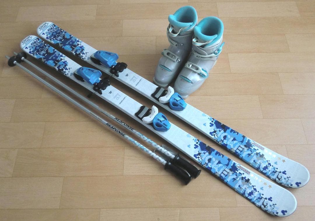 ■■11月限定■送料無料■ハート■子供用スキーセット■128/23■ミッキー■■