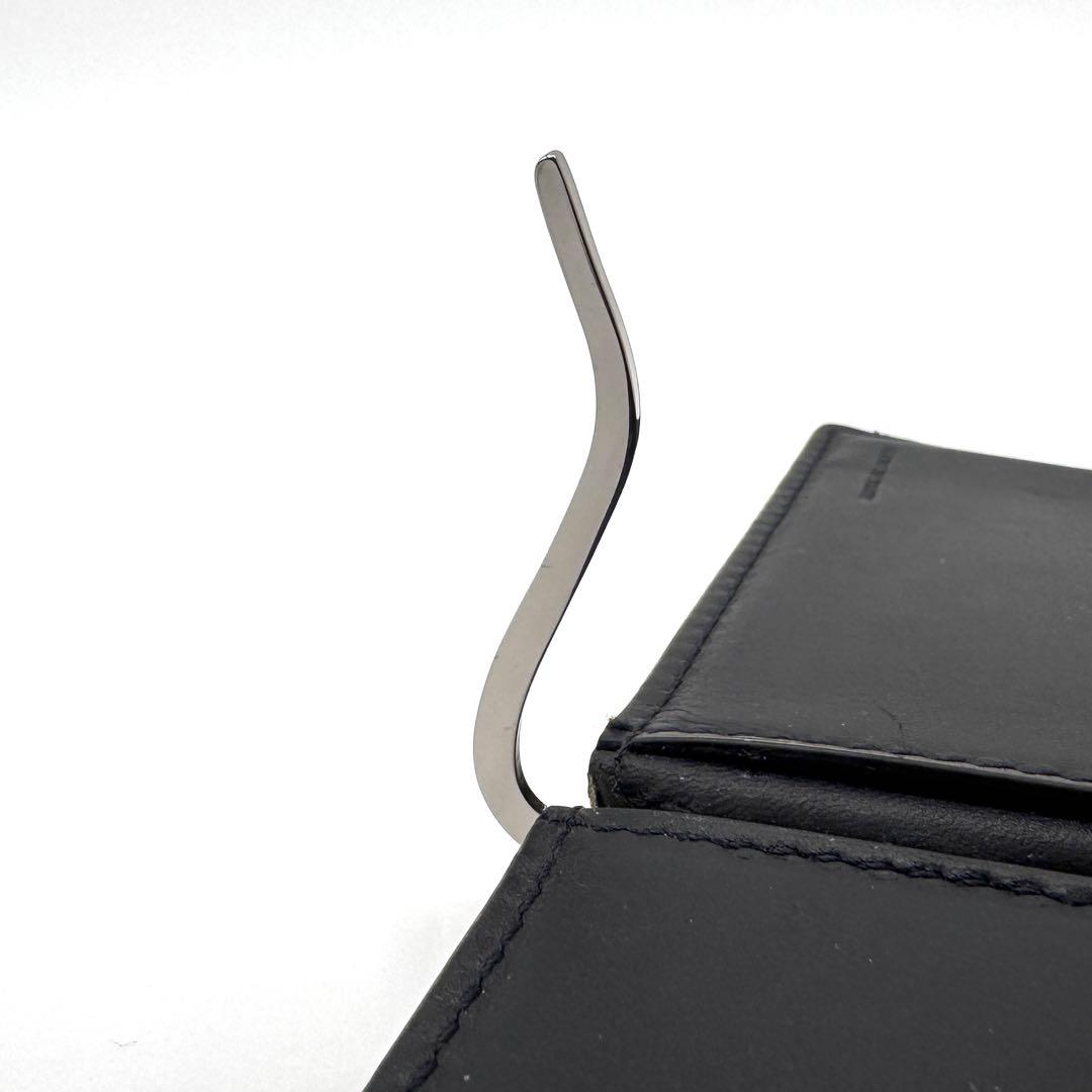 美品✨バーバリー　マネークリップ　シャドーホース　札入れ　折り財布　ブラック