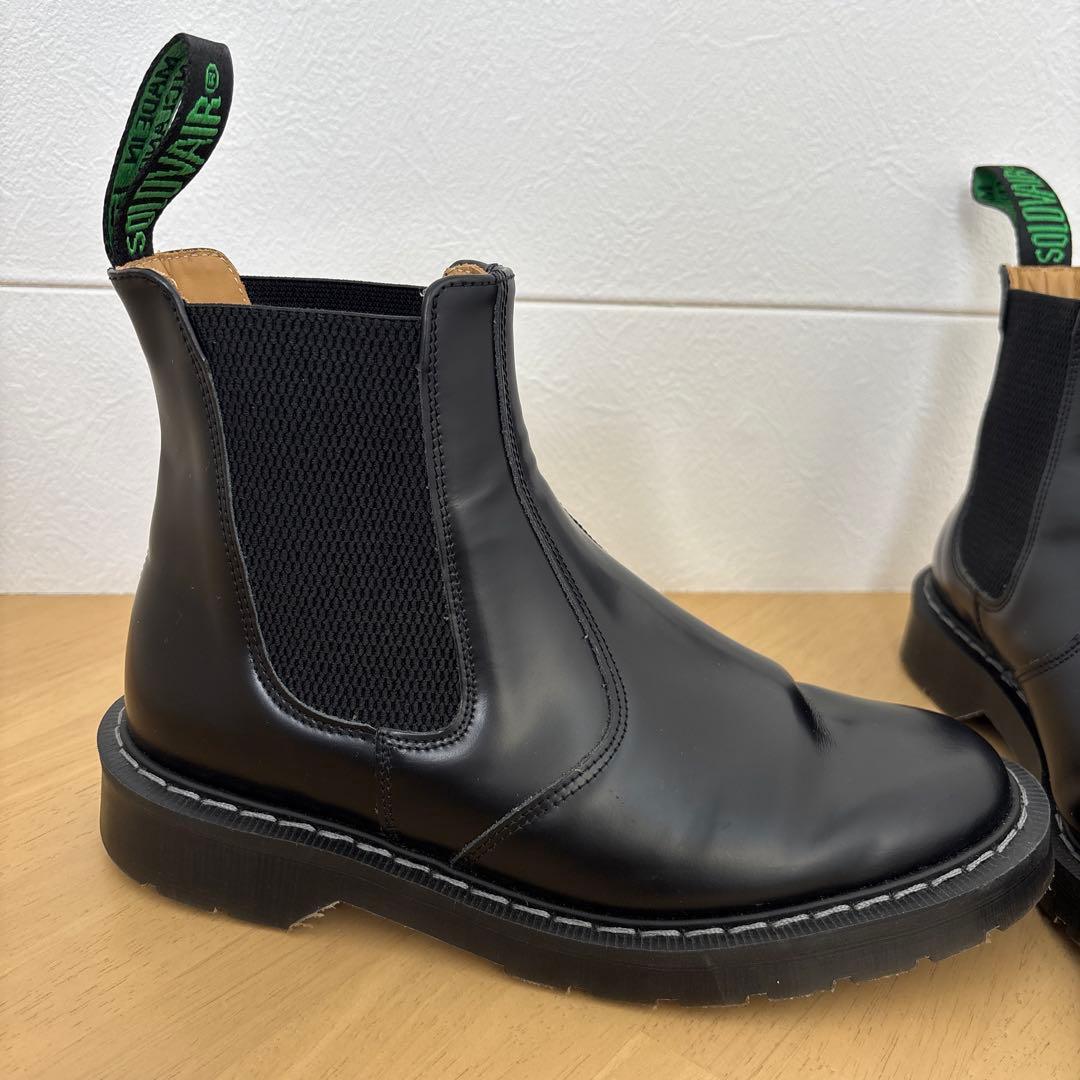 美品　solovair サイドゴアブーツ　24.5 イングランド　レザー　黒