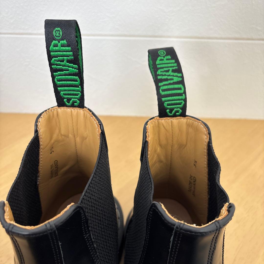 美品　solovair サイドゴアブーツ　24.5 イングランド　レザー　黒