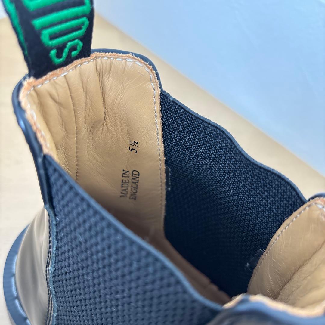 美品　solovair サイドゴアブーツ　24.5 イングランド　レザー　黒