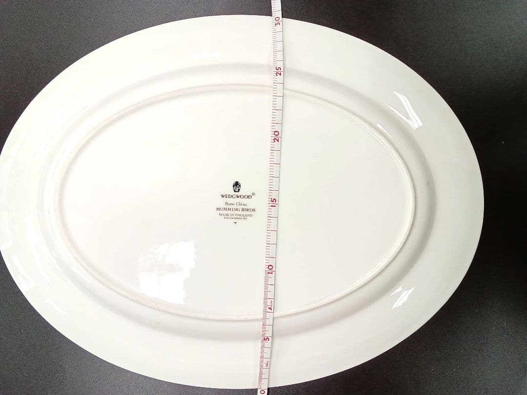 【希少品】 ハミングバード 鳥の絵柄 オーバル40cm皿