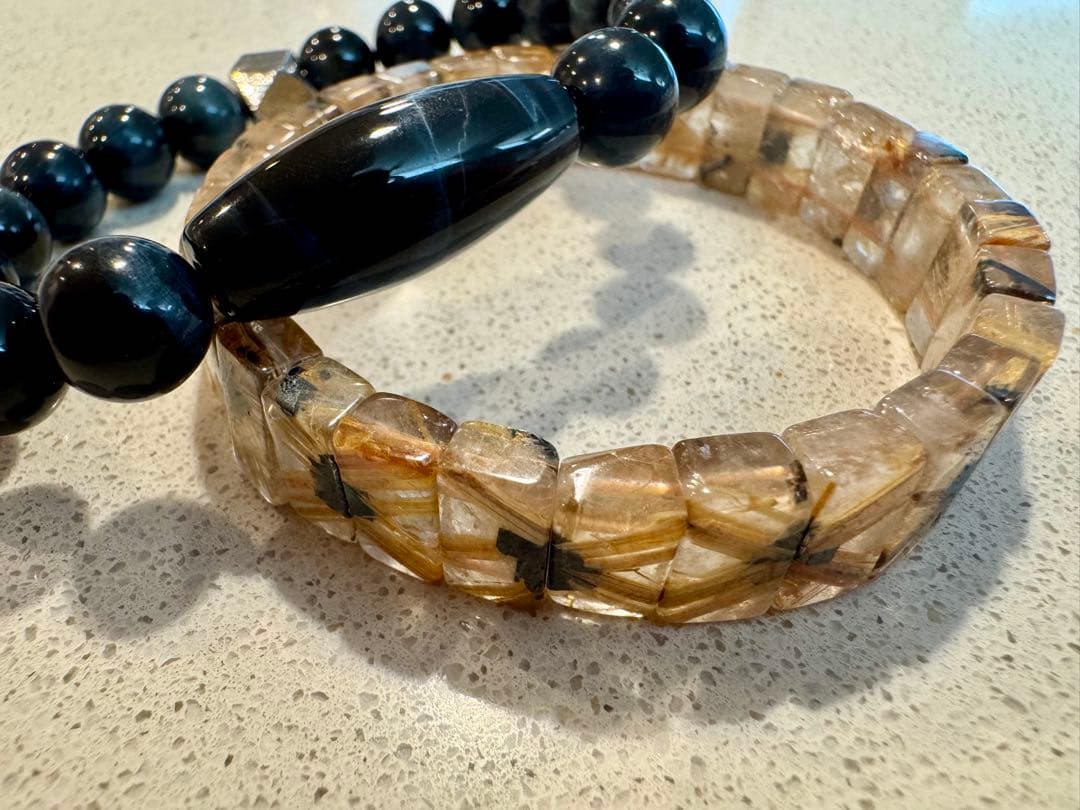 【向江大樹さん専用】太陽放射ルチルとブルータイガーアイ&メテオライト