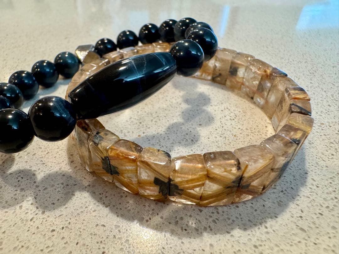 【向江大樹さん専用】太陽放射ルチルとブルータイガーアイ&メテオライト