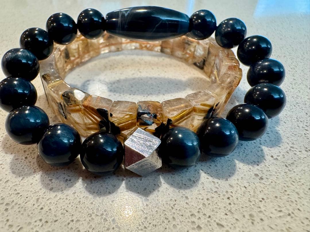 【向江大樹さん専用】太陽放射ルチルとブルータイガーアイ&メテオライト