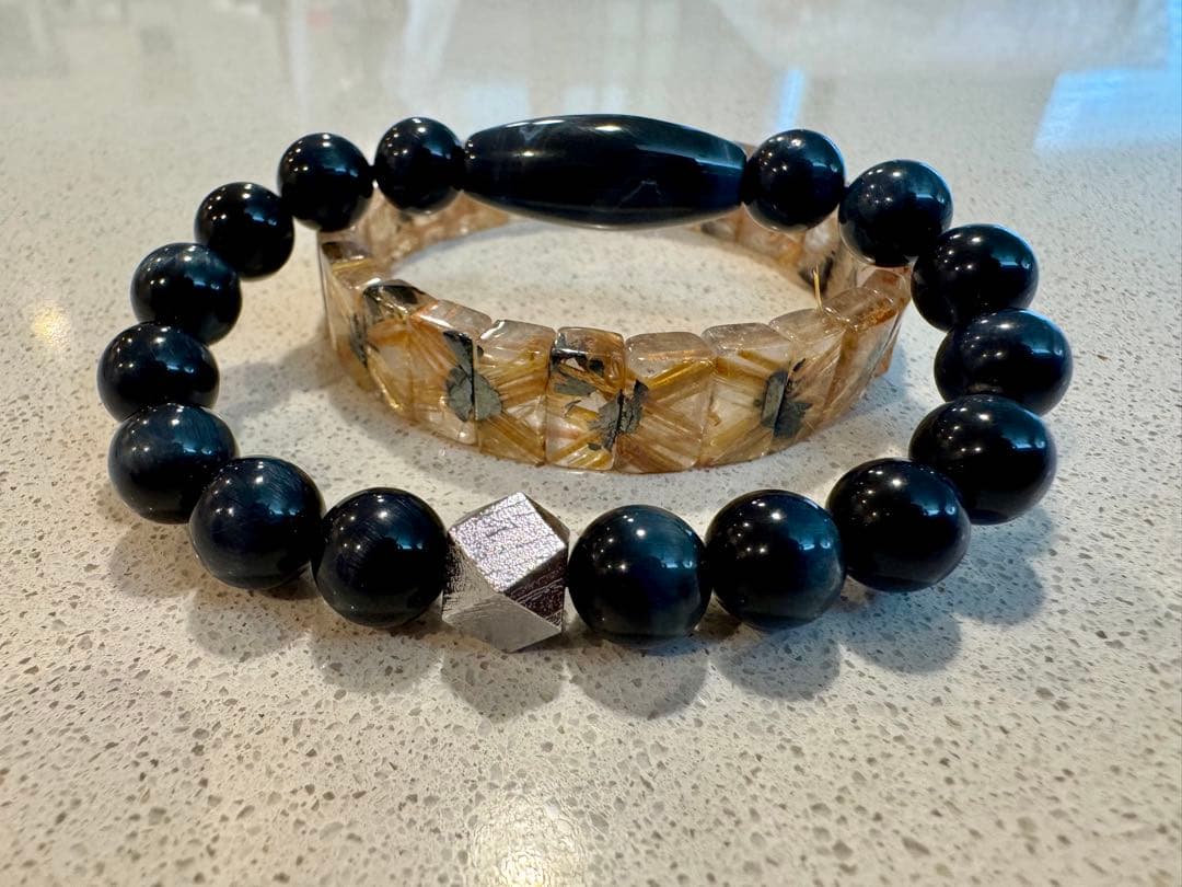 【向江大樹さん専用】太陽放射ルチルとブルータイガーアイ&メテオライト