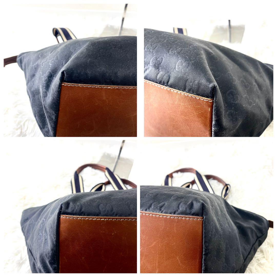 グッチ　GUCCI トートバッグ　ナイロン　レザー　 131230 レディース