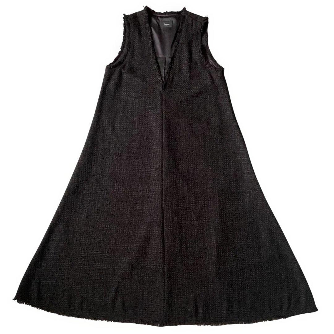 2023✨グレースコンチネンタル ロングワンピース ツイードフレアワンピース M