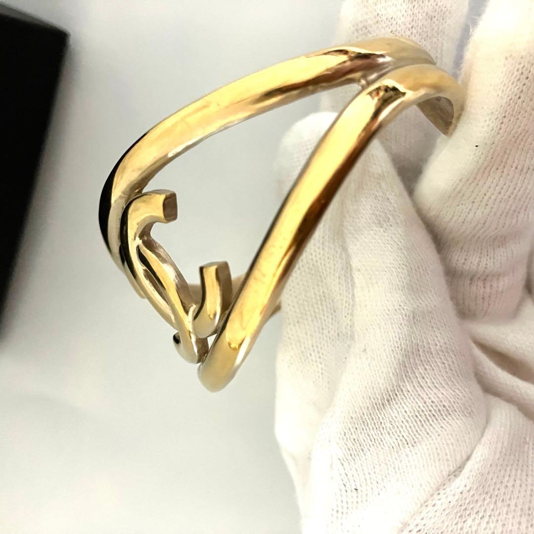 CHANEL シャネル CCロゴバングル ゴールド