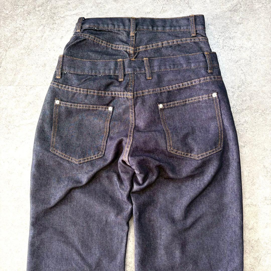 00s【archive】ダブルウエストデニムパンツ/Y2K/opium/ギミック
