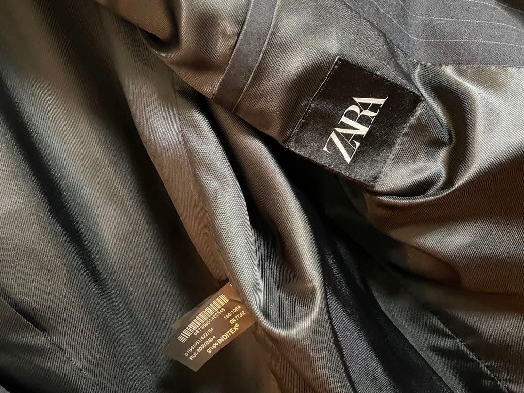 ZARA ネイビーストライプスーツ セットアップ　サイズ54 40