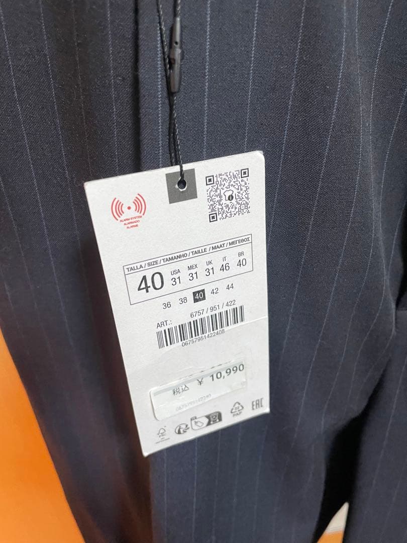 ZARA ネイビーストライプスーツ セットアップ　サイズ54 40