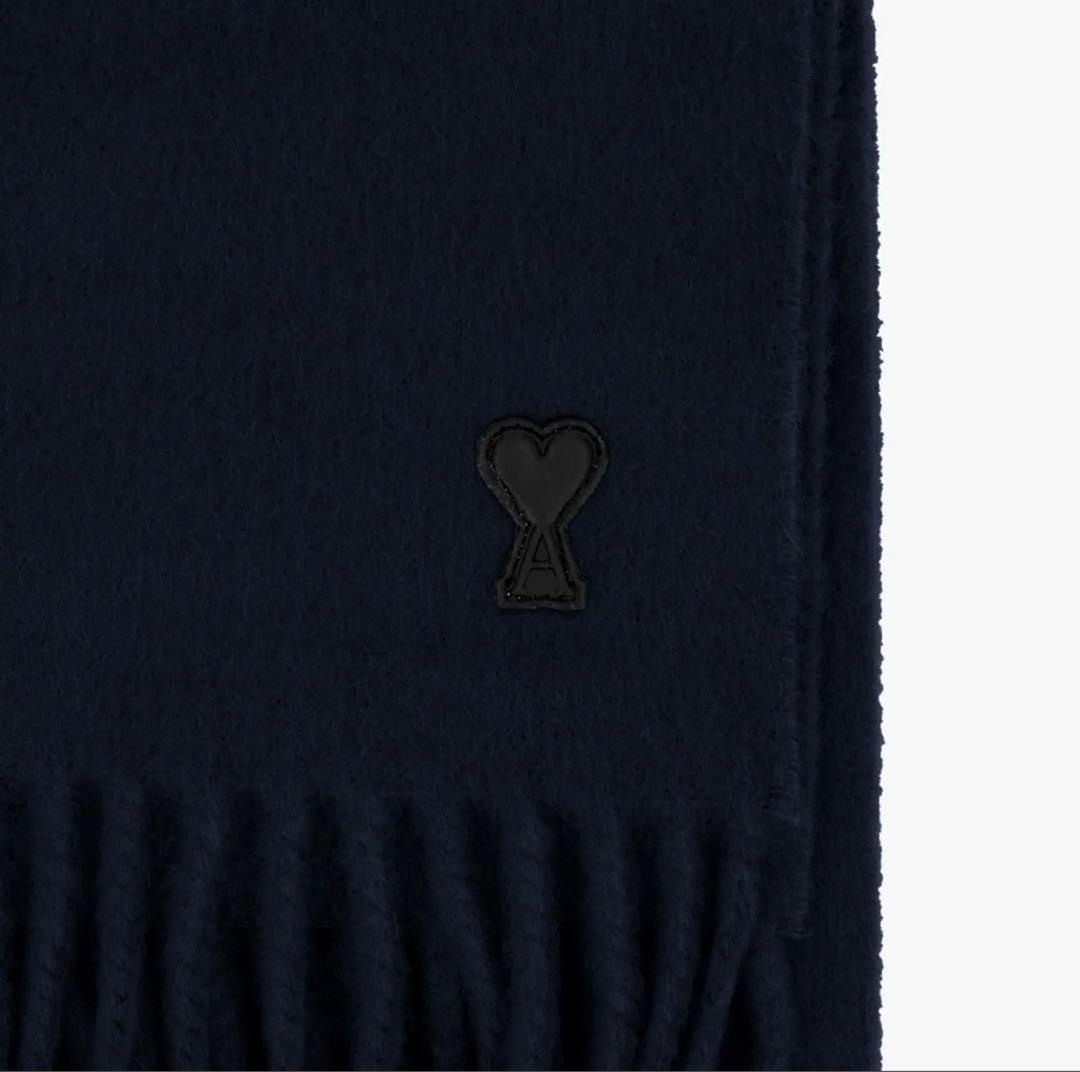 AMI PARIS ウール マフラー NAVY