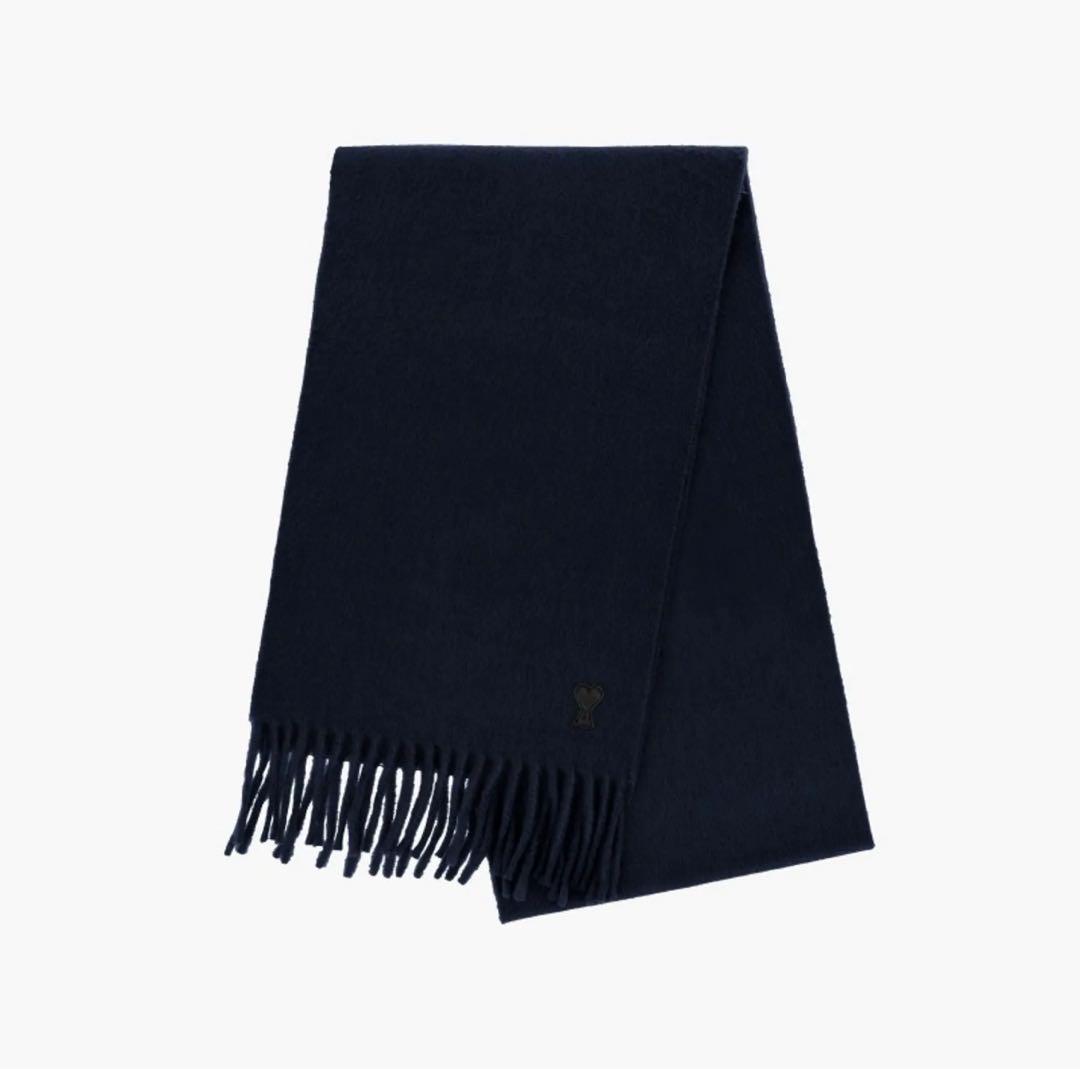 AMI PARIS ウール マフラー NAVY