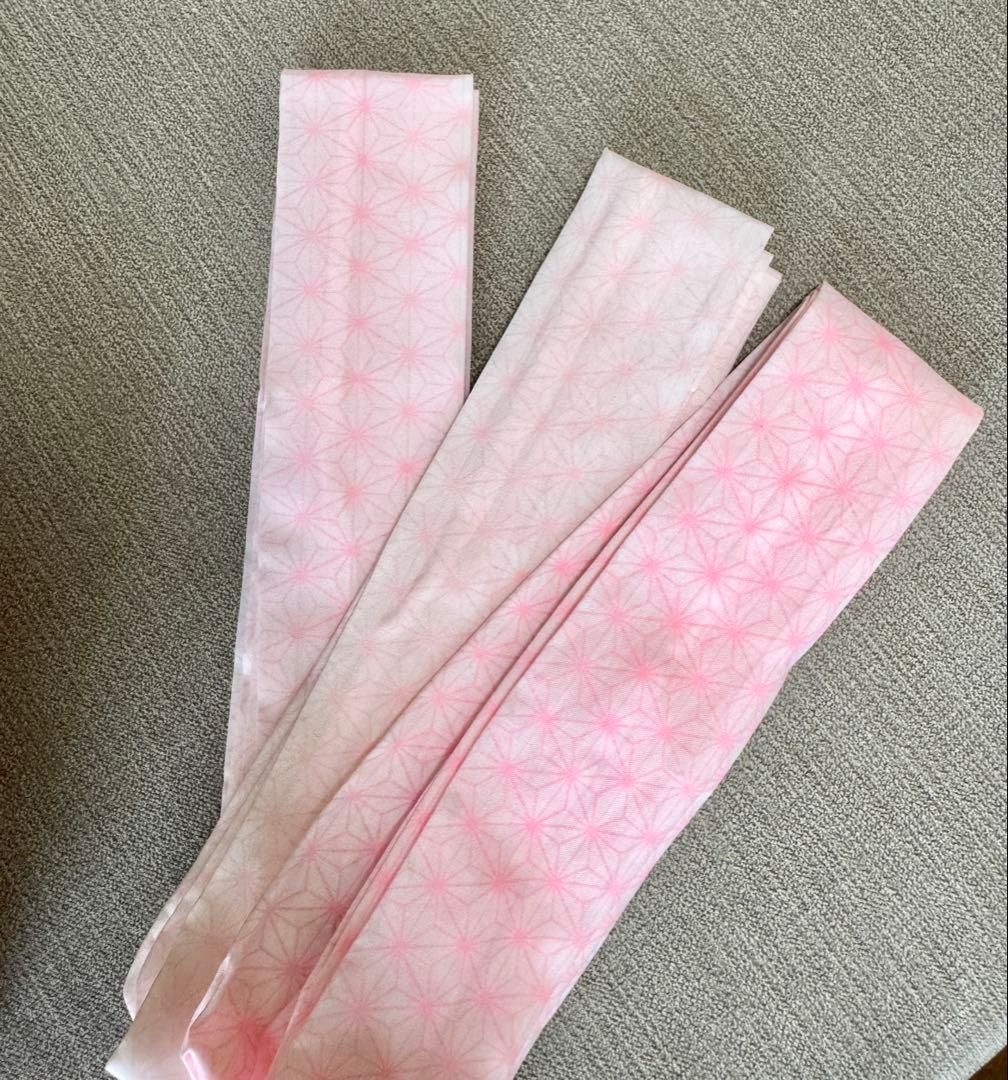 7歳七五三セット　着物草履バッグ付き　黄緑系①