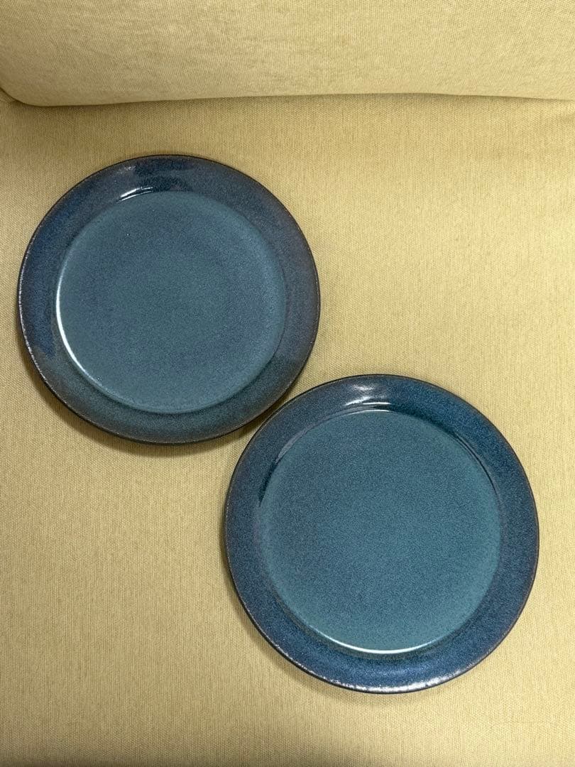 新品　小澤基晴　翡翠　8寸リム皿2枚セット