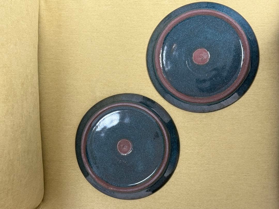 新品　小澤基晴　翡翠　8寸リム皿2枚セット