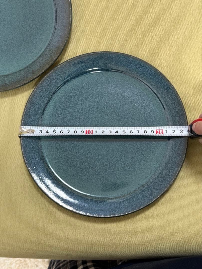 新品　小澤基晴　翡翠　8寸リム皿2枚セット